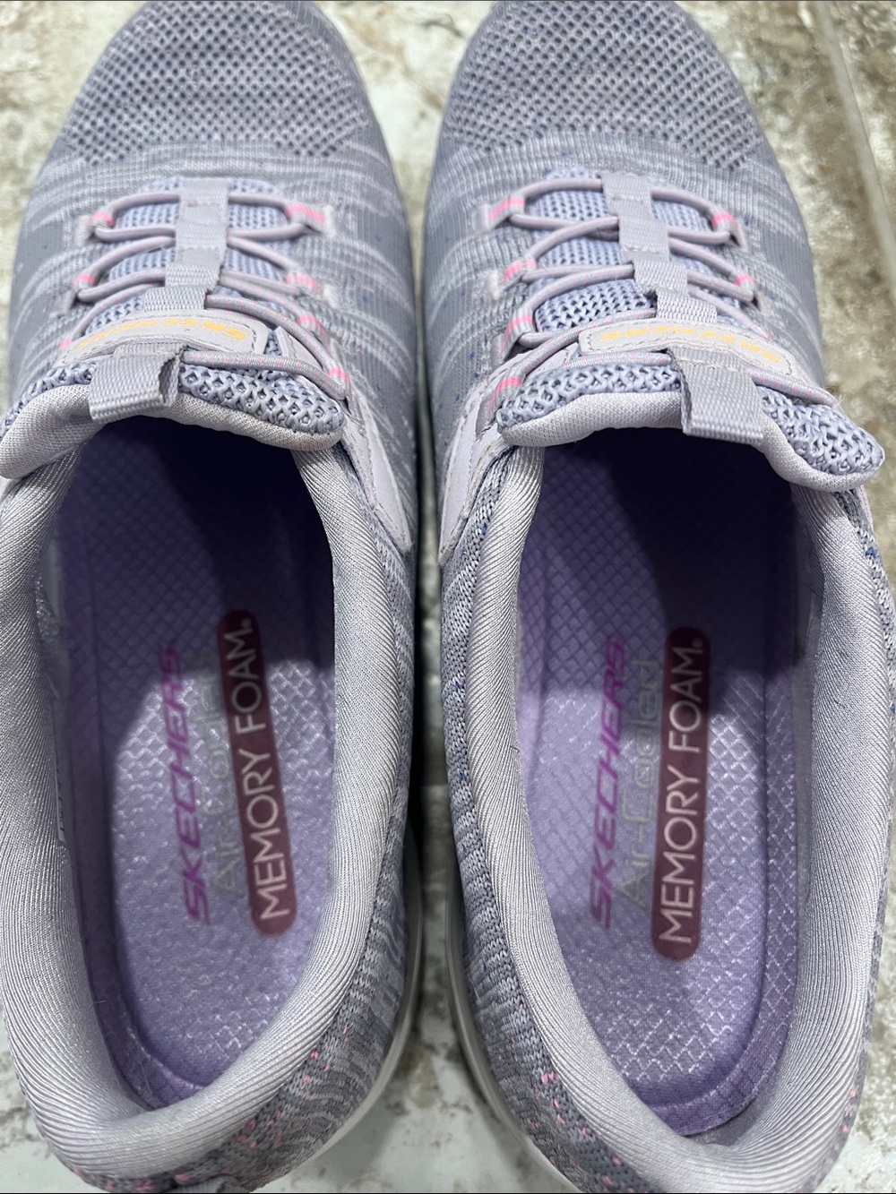 Skechers Glide-Step Women's Lavender Slip-On Athletic Shoes - Picture 5 of 6